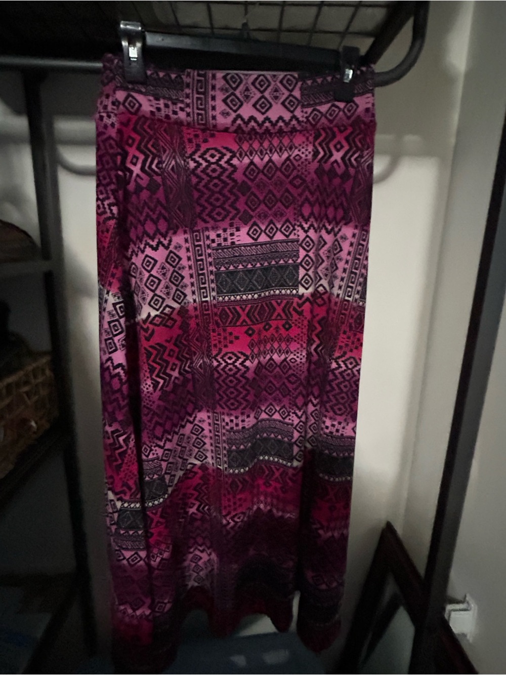 Women’s Pink & Black Printed Maxi Dress